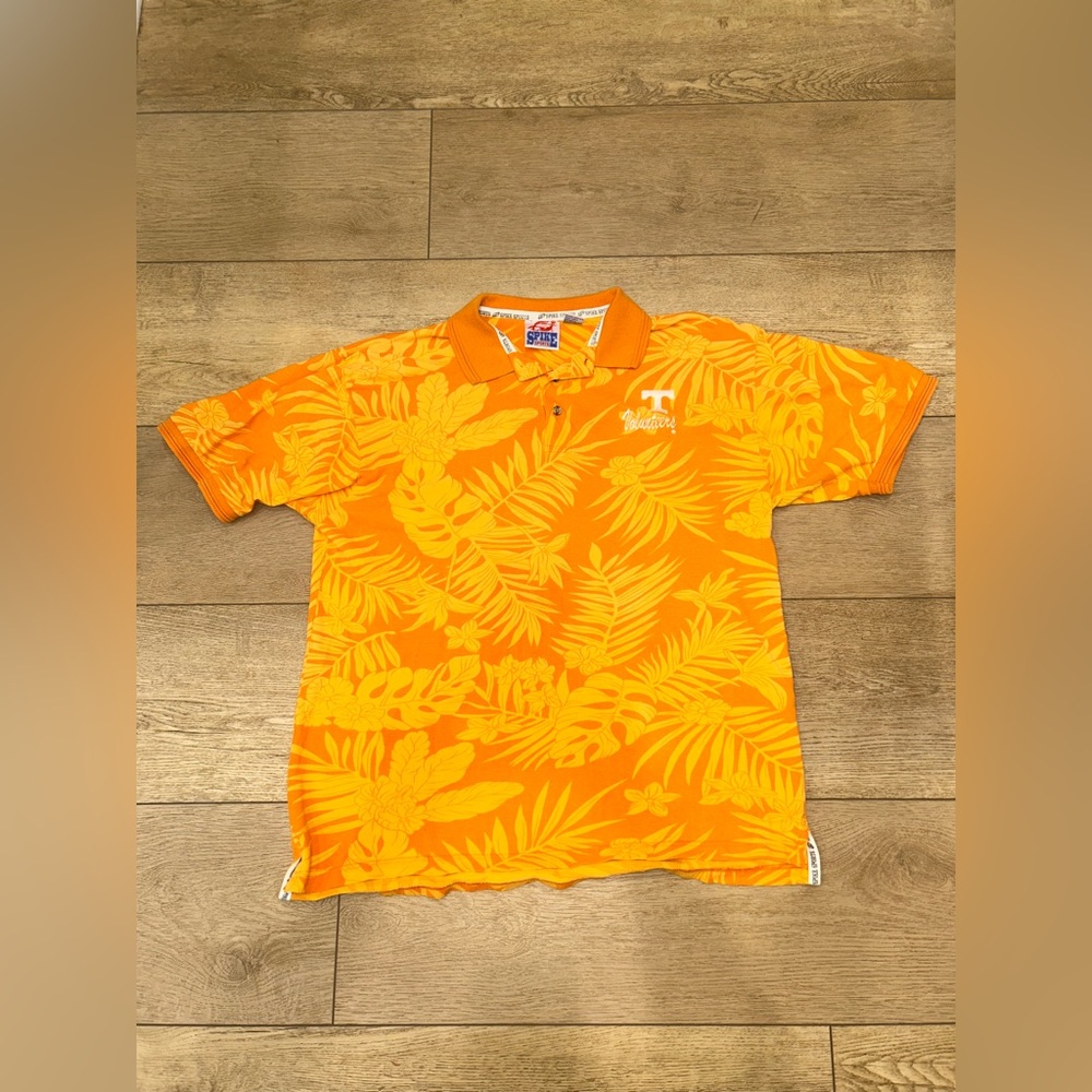 Mens Vintage Spike Sports Tennessee Volunteers Hawaiian Floral Shirt Size Large